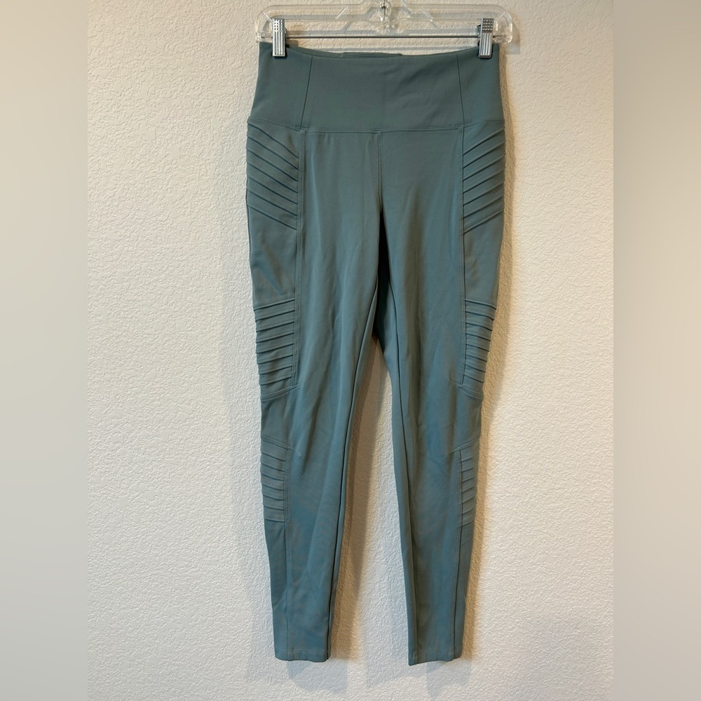Athleta Women’s Grey/Blue Delancey Moto Tight - Small - Picture 2 of 9
